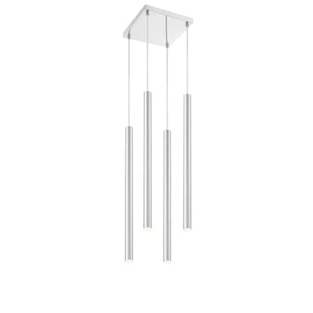 Z-Lite Forest 4 Light Island/Billiard, Chrome & Chrome 917MP24-CH-LED-4SCH